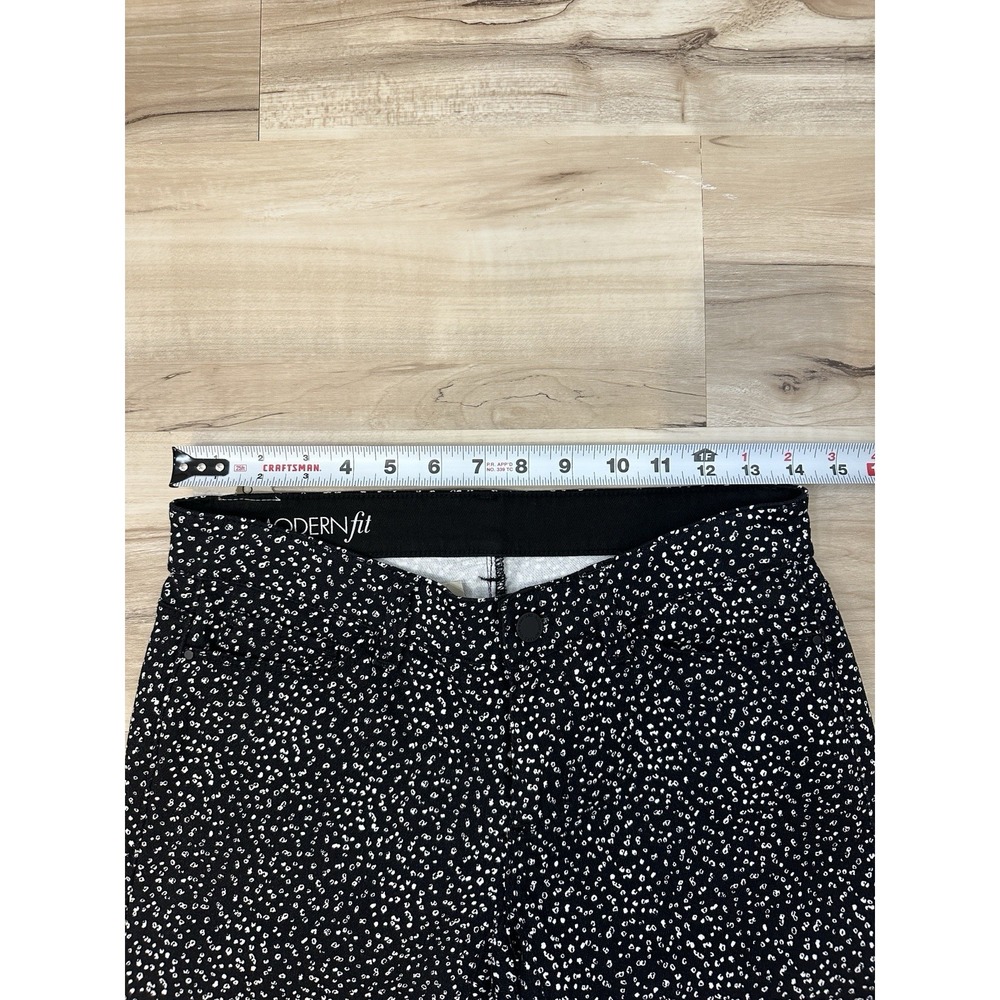 LOFT By Ann Taylor Polka Dot Business Casual Pants Modern Fit Slim Leg Size 2 - Picture 9 of 14
